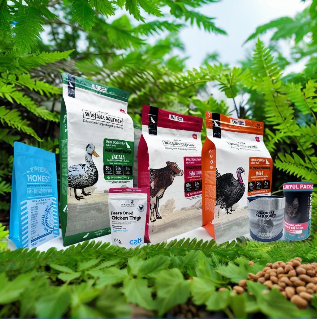 أكياس ختم رباعية لأغذية الحيوانات الأليفة